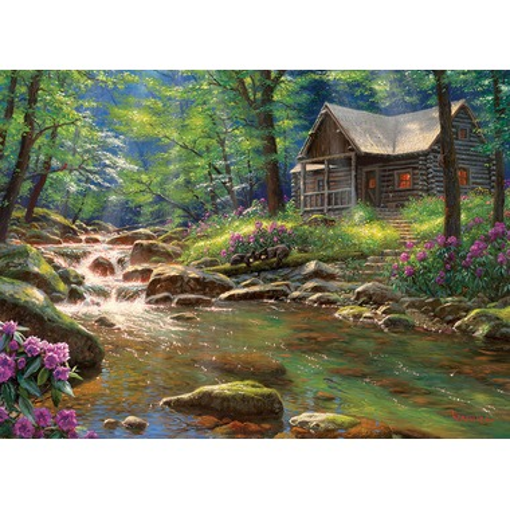 Picture of COBBLE HILL 1000PC PUZZLE - FISHING CABIN 80313